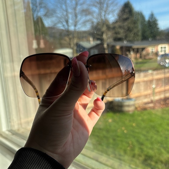 Prada Gold Frame Sunglasses with Brown Lenses - Picture 5 of 7